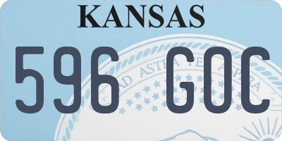 KS license plate 596GOC