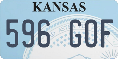 KS license plate 596GOF