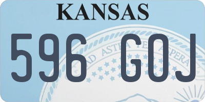 KS license plate 596GOJ
