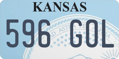 KS license plate 596GOL
