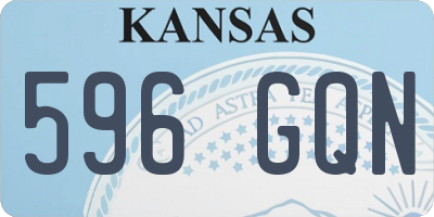 KS license plate 596GQN
