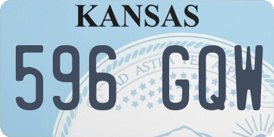 KS license plate 596GQW