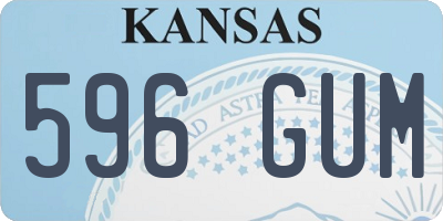 KS license plate 596GUM