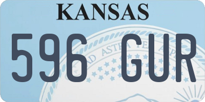 KS license plate 596GUR