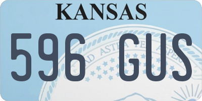 KS license plate 596GUS