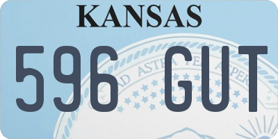 KS license plate 596GUT
