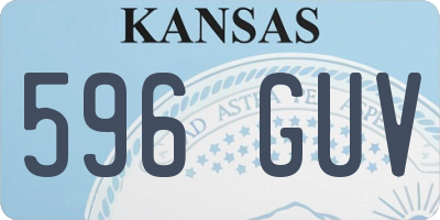KS license plate 596GUV