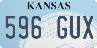 KS license plate 596GUX