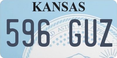 KS license plate 596GUZ