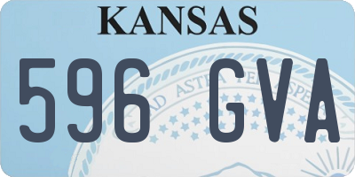KS license plate 596GVA