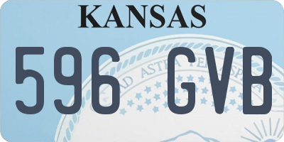 KS license plate 596GVB