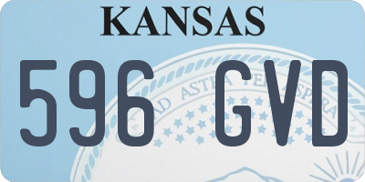 KS license plate 596GVD