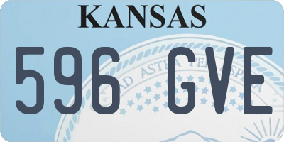 KS license plate 596GVE
