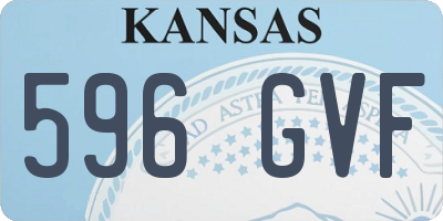 KS license plate 596GVF