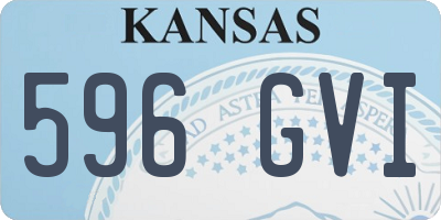 KS license plate 596GVI