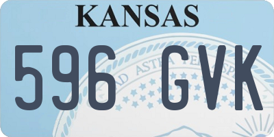 KS license plate 596GVK
