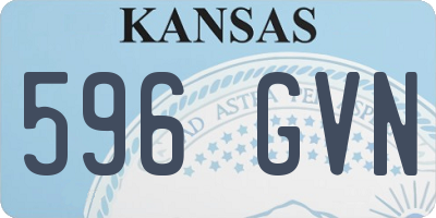 KS license plate 596GVN