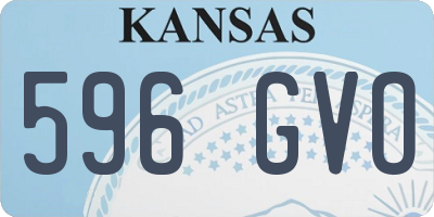 KS license plate 596GVO