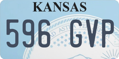 KS license plate 596GVP