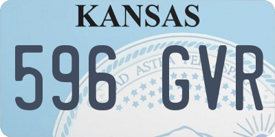 KS license plate 596GVR