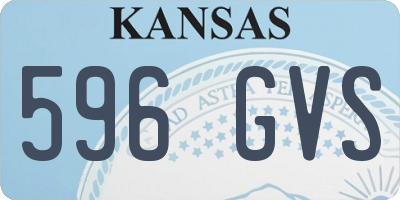 KS license plate 596GVS