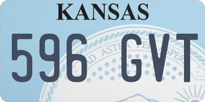 KS license plate 596GVT