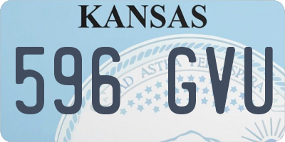 KS license plate 596GVU