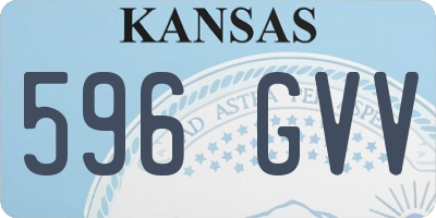 KS license plate 596GVV