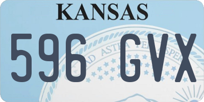 KS license plate 596GVX