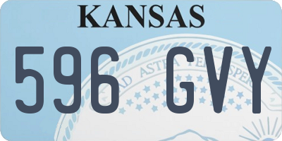 KS license plate 596GVY