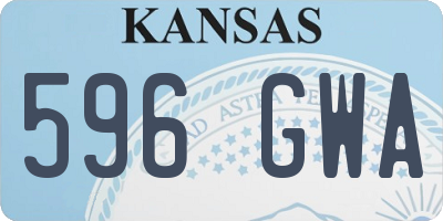 KS license plate 596GWA