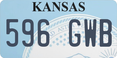 KS license plate 596GWB