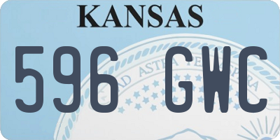KS license plate 596GWC
