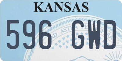 KS license plate 596GWD