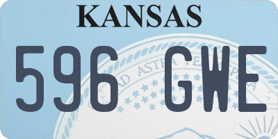 KS license plate 596GWE