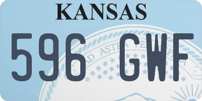 KS license plate 596GWF