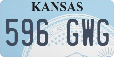 KS license plate 596GWG