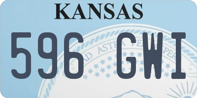 KS license plate 596GWI