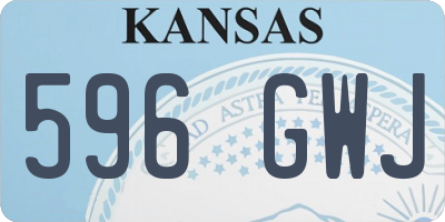 KS license plate 596GWJ
