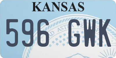 KS license plate 596GWK