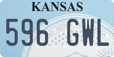 KS license plate 596GWL
