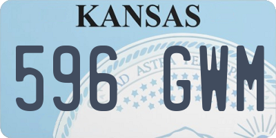 KS license plate 596GWM