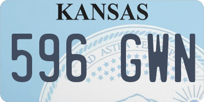 KS license plate 596GWN