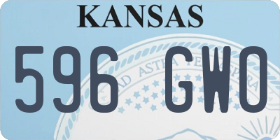 KS license plate 596GWO