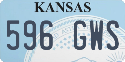 KS license plate 596GWS