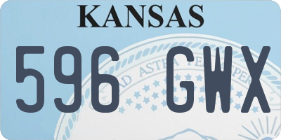 KS license plate 596GWX