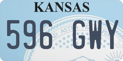 KS license plate 596GWY
