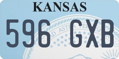 KS license plate 596GXB