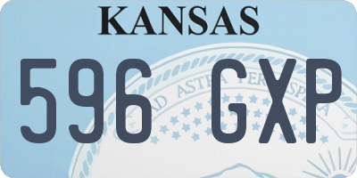 KS license plate 596GXP