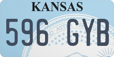 KS license plate 596GYB